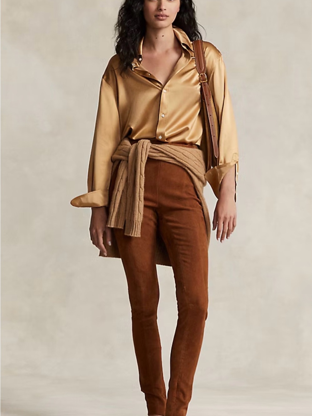 NWT Polo Ralph Lauren Lambskin Suede Pant - Woman’s Medium